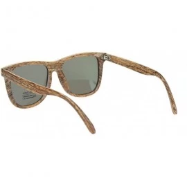 Oversized Mens Wood Grain Oversize Horn Rim Color Mirror Sunglasses - Medium Wood Purple Mirror - CU18O3R5EDI $11.91