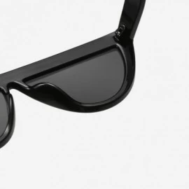 Rimless Vintage Small Semicircle Shape Sunglasses Glasses Retro Style For Unisex Women Men - D - CD196M3X68Z $9.87