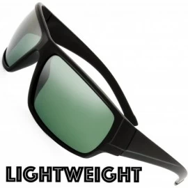 Sport Rectangle Lightweight Polarized Sunglasses for Men Women - S107-matte Black - CO18EYL36RI $30.88