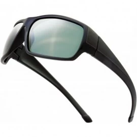 Sport Rectangle Lightweight Polarized Sunglasses for Men Women - S107-matte Black - CO18EYL36RI $17.77