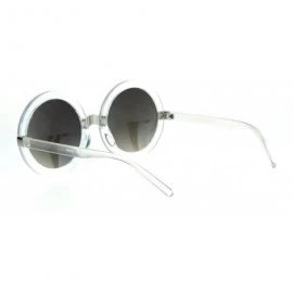 Oversized Womens Oversized Fashion Sunglasses Round Circle Frame Mirror Lens - Clear - CX12MH2APTP $9.90