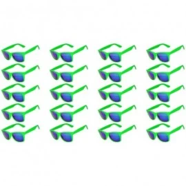 Oval 20 Pieces Per Case Wholesale Lot Sunglasses Colored Frame Full Mirror Lens - 20_pairs_matte_green - CL18CML7GCO $62.08