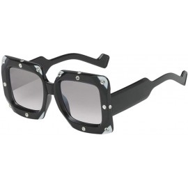 Semi-rimless Fashion Irregular-shaped Sunglasses for Man Women-Vintage Retro Style Glasses Trendy Eye Glasses - A - CM196IXWY...