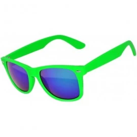 Oval 20 Pieces Per Case Wholesale Lot Sunglasses Colored Frame Full Mirror Lens - 20_pairs_matte_green - CL18CML7GCO $62.08