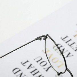 Oversized Oversized Cat Eye Gold Clear Lens Glasses Metal Frame Vintage Eyeglasses Women Men - Multicolor3 - CC18NK6R5MU $9.22