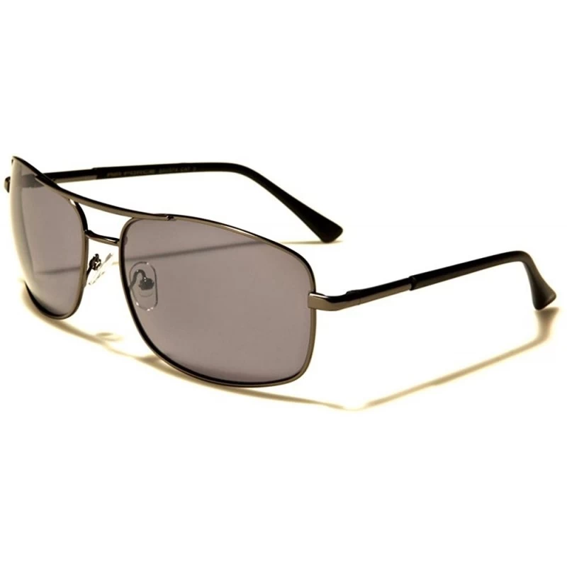 Rectangular Hot Mens Womens Classic Air Force Designer Stylish Rectangle Sunglasses - Gray - CS18X56QUAS $9.39