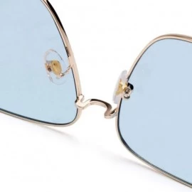 Square Sunglasses Non Polarized Protection Transparent Progressive - Blue - CV199HRZ882 $15.56
