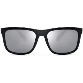 Round Polarized Sunglasses for Men Retro Unisex Rimmed Sunglasses UV Protection Fashion Square Mirrored Sunglasses - CV18WGU0...