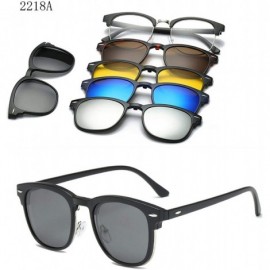 Shield 5 Lenes Magnet Sunglasses Clip Mirrored Glasses Men Polarized Custom Prescription Myopia - Ct2249a - C9198ZY96OQ $65.24