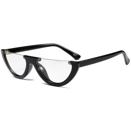 Goggle Classic Half Frame Cat Eye Sunglasses Mod Style For Men Women - C5 - CR18CMWC9ZW $45.84