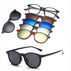 Shield 5 Lenes Magnet Sunglasses Clip Mirrored Glasses Men Polarized Custom Prescription Myopia - Ct2249a - C9198ZY96OQ $28.60