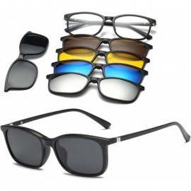 Shield 5 Lenes Magnet Sunglasses Clip Mirrored Glasses Men Polarized Custom Prescription Myopia - Ct2249a - C9198ZY96OQ $71.50