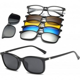 Shield 5 Lenes Magnet Sunglasses Clip Mirrored Glasses Men Polarized Custom Prescription Myopia - Ct2249a - C9198ZY96OQ $28.60