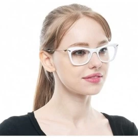 Cat Eye Womens Fashion Designer Cat Eye Eyeglasses Frames with Metal Arms - White - CY12GAAY8JH $8.90