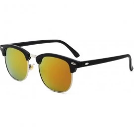 Oversized Semi Rimless Retro Polarized Sunglasses for Women Men Classic Vintage Designer Sun Glasses - C0182WX62EU $20.82