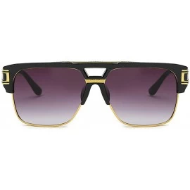 Goggle 2019 Fashion Sunglasses Square Brand Designer Retro Mens Goggle UV400 - C4 - CE18RHZMU3M $24.69