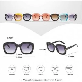 Square Oversized Square Sunglasses for Women Vintage Big Frame Sun Glasses Female T Legs Eyewear - C7 Purple Gray - CL1986SAQ...