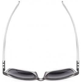 Square Large Bifocal Sunglasses Polit Style Sunshine Readers with Bendable Memory Bridge and Arm - Sgs037 Silver Mirror - CT1...