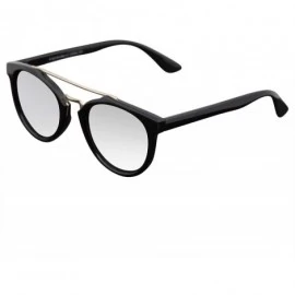 Oval Vintage Inspired Dapper Cross Bar Flash Mirror Lens Sunglasses - Silver - CJ11PFIVDN7 $8.68