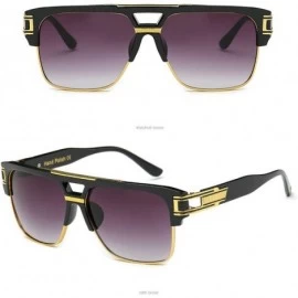 Goggle 2019 Fashion Sunglasses Square Brand Designer Retro Mens Goggle UV400 - C4 - CE18RHZMU3M $24.69