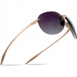 Wrap Maui Sports Pilot Bifocal Reading Sunglasses Ultra Flex TR90 Readers Under the Sun - Pink - CY17Z36S30T $75.07