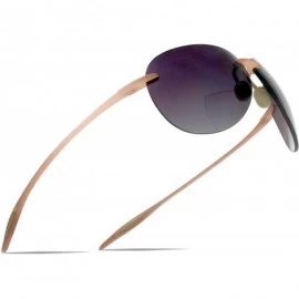 Wrap Maui Sports Pilot Bifocal Reading Sunglasses Ultra Flex TR90 Readers Under the Sun - Pink - CY17Z36S30T $27.70