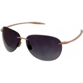 Wrap Maui Sports Pilot Bifocal Reading Sunglasses Ultra Flex TR90 Readers Under the Sun - Pink - CY17Z36S30T $27.70