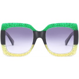 Goggle Oversized Square Sunglasses Women Multi Tinted Frame Fashion Eyewear - C7 - CS18CNYW88N $11.18