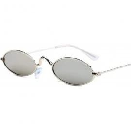 Oval Classic Metal Small Glasses Designer Brand Trend Sunglasses Women Sexy Adult Eyeglasses - Gold-black - CF197A2YYAR $31.74