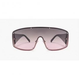 Rectangular Oversized Sunglasses Gradient Glasses Eyewear - Gray&red - C118QKA54RD $14.80