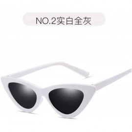 Aviator Cute Sexy Cat Eye Sunglasses Women Small Glasses Lady Luxury Mirror Retro Sun Vintage Female - 2 - CG198ZQMKQT $59.85