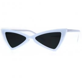 Cat Eye Womens Squared Triangle Gothic Retro Cat Eye Plastic 20s Sunglasses - White Black - C5180K8CGGD $9.98