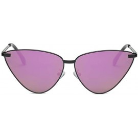 Aviator Retro Cat's Eye Sunglasses Street Patting Sea Color Lenses UV Protection Driving Cycling Running Fishing - Purple - C...