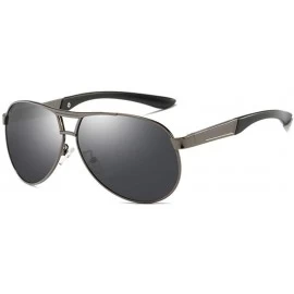Aviator Men's Sunglasses Polarized Coating Travel BRAND DESIGN Classic Mirror Sun Black - Gray - CS18XE0S9M4 $10.83
