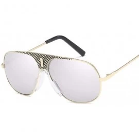 Aviator European and American Men's Sunglasses Retro Wind Pilot Toad Sunglasses - F - CK18Q0IARQM $58.17