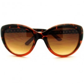 Cat Eye Women's Fashion Metal Chain Temple Cat Eye Sunglasses - Tortoise - CU11G5J2NPR $21.81