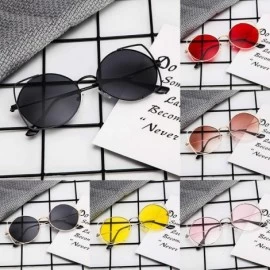 Cat Eye Sunglasses for Women - Cat Eye Mirrored Flat Lenses Metal Frame Sunglasses - Black - CH18S38A0XN $9.66