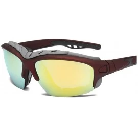 Goggle Polarized Sunglasses Protection Comfortable Designer - Gold Mirrored - CJ18KQZ0DEN $30.71
