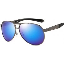 Aviator Men's Sunglasses Polarized Coating Travel BRAND DESIGN Classic Mirror Sun Black - Gray - CS18XE0S9M4 $22.58