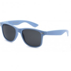 Wayfarer Sunglasses Classic 80's Vintage Style Design - Light Blue- Smoke Lenses (Retro Optix) - C612HRQOJBH $7.96