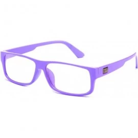 Sport "Kayden" Retro Unisex Plastic Fashion Clear Lens Glasses - Lavender - C611T8688AH $10.94