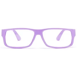 Sport "Kayden" Retro Unisex Plastic Fashion Clear Lens Glasses - Lavender - C611T8688AH $10.94