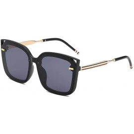 Square Square Cat Eye Sunglasses for Women Sun Glasses Featured Frame Eyewear UV400 - C1 Black - C6190326HLT $24.48