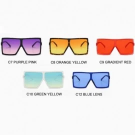 Aviator New Unique Big Frame Gradient Shades Women Sunglasses Brand Designer Square Sun Glasses Men Female UV400 O4 - CN198A0...