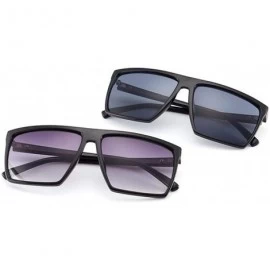 Square New 2019 Steampunk Square Sunglasses Men SKULL Logo All Black Coating Sun Black - Purple - CB18XDUM9MM $10.86