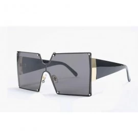 Oversized Women's Square Sunglasses Women's Frame Shadow Women's Oversized Sunglasses - CW198QLI7OZ $35.76