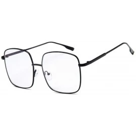 Rectangular Unisex vintage clear frame Beatles Retro Sixties Style Rectangular Metal Glasses - Color 2 - CV18MDNMZWH $20.00