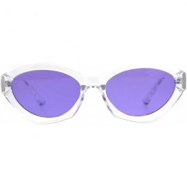 Oval Womens Sunglasses Unique Fashion Irregular Oval Shape Shades UV 400 - Clear - CL18C9KSWAU $12.84