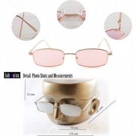 Rectangular Minimalist Small Droopy Angular Tinted Smoke Rectangular Sunglasses A222 - Black - CD18HX67UTY $9.61