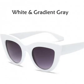 Cat Eye Sunglasses Fashion Designer Glasses Wdoublegray - CO18XO2TSQC $15.31
